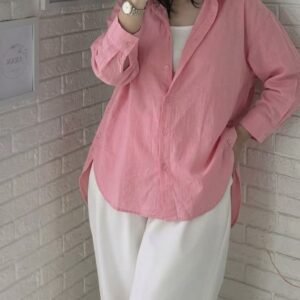 Blush Breeze oversized shirt
